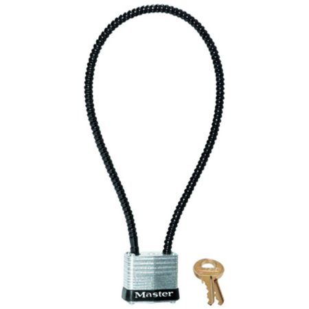 MASTER LOCK Lock Gun Cable 14In Brass Ends 107DSPT